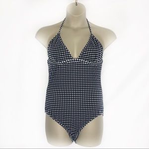 J. Crew Gingham Seersucker One Piece Bathing Suit